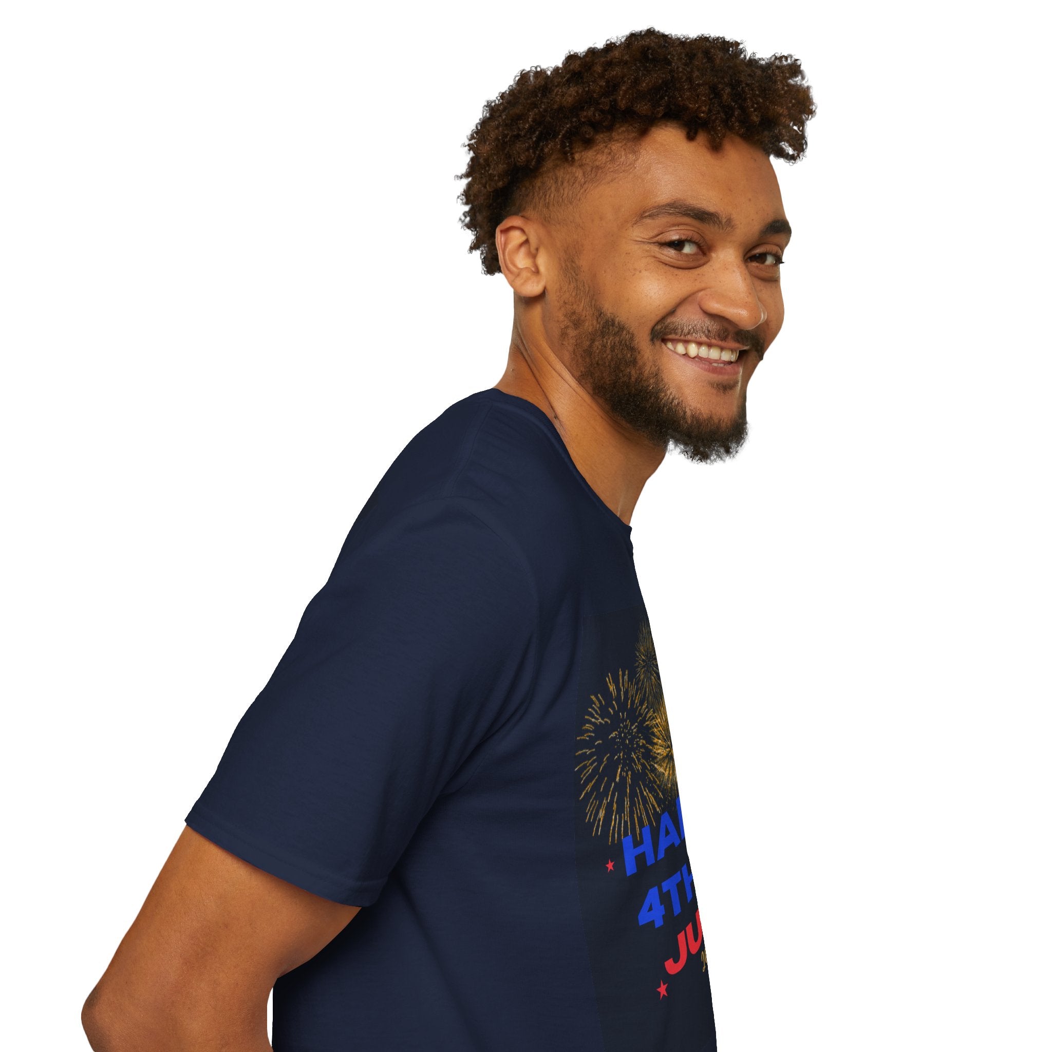 4th of July Fireworks T-Shirt — "Happy 4th of July" Patriotic Tee