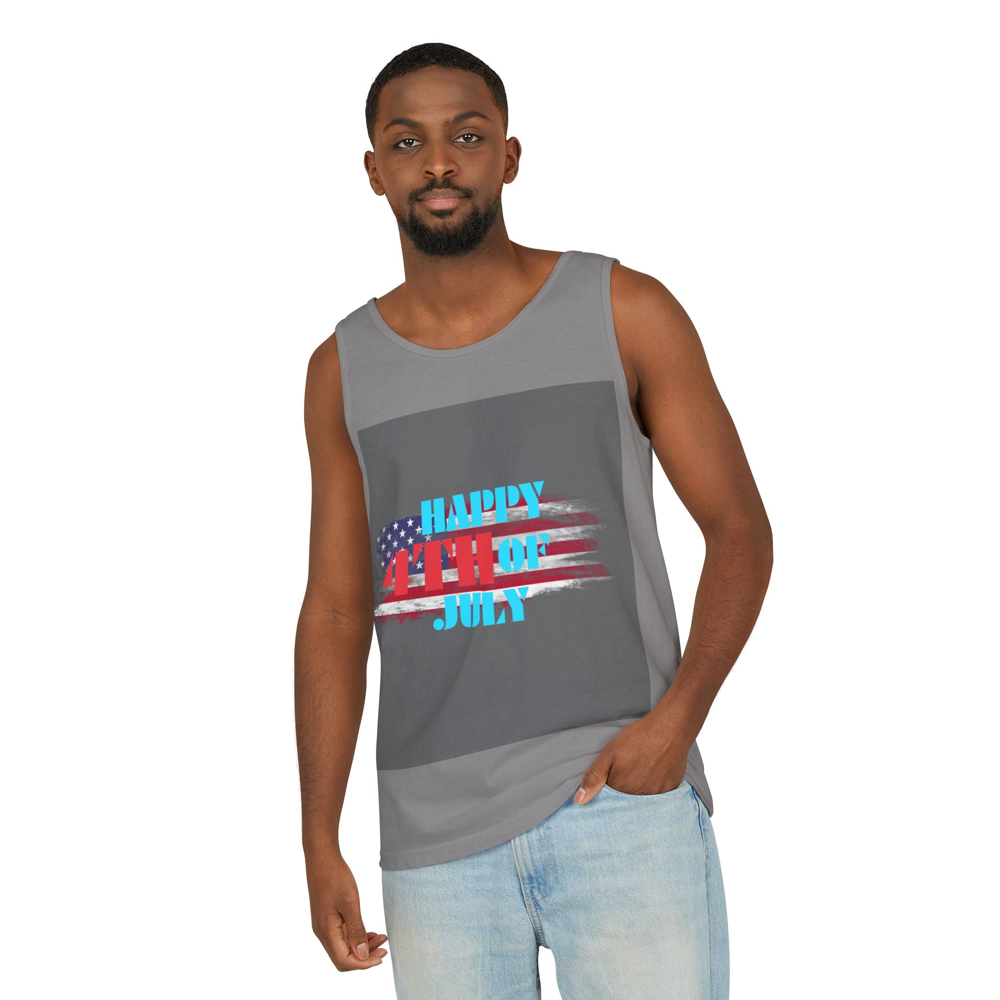 4th of July Tank Top — Patriotic Happy 4th Fireworks & Balloons Tank