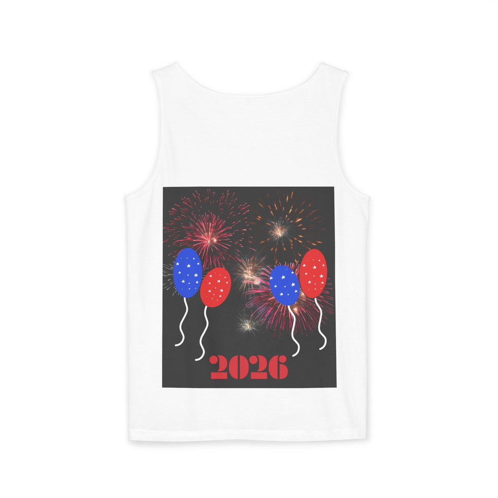 4th of July Tank Top — Patriotic Happy 4th Fireworks & Balloons Tank