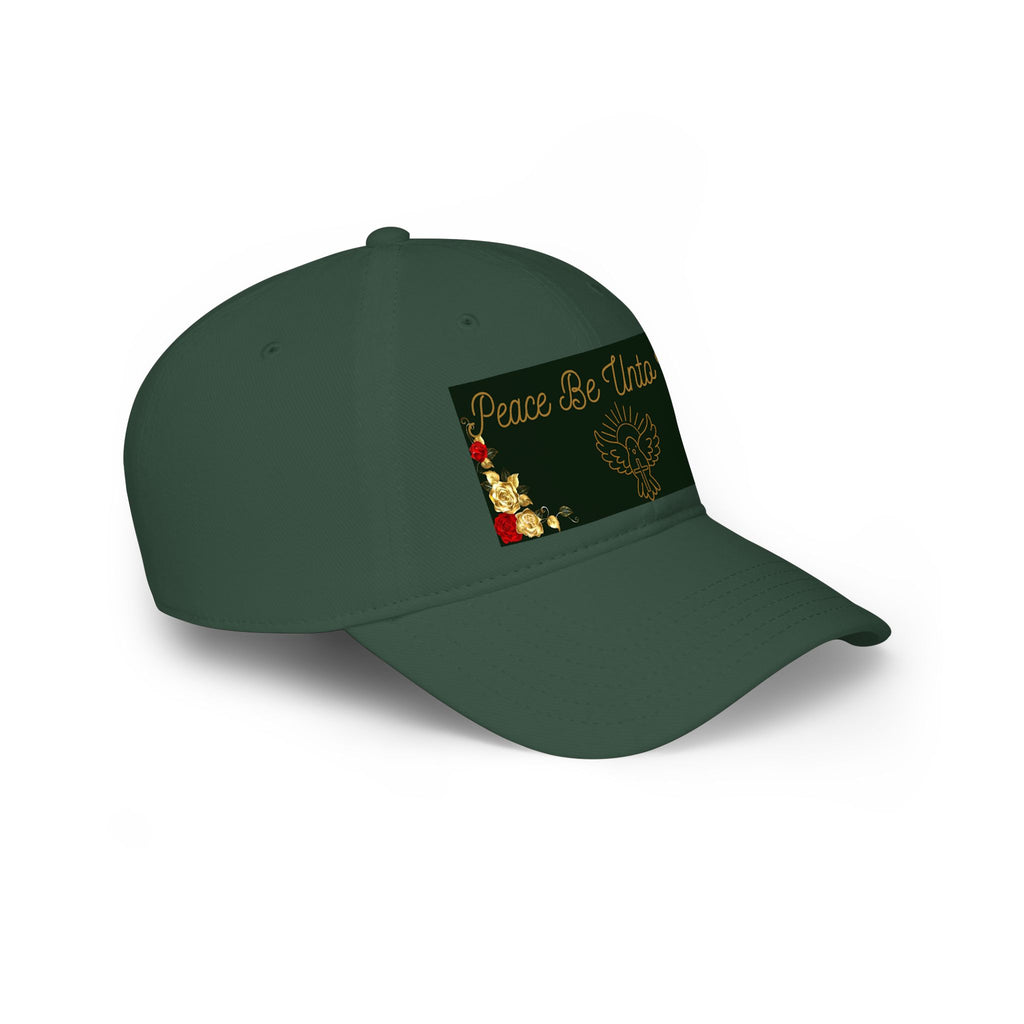 Peace Be Unto You Baseball Cap — Gold Dove Spiritual Prayer Hat