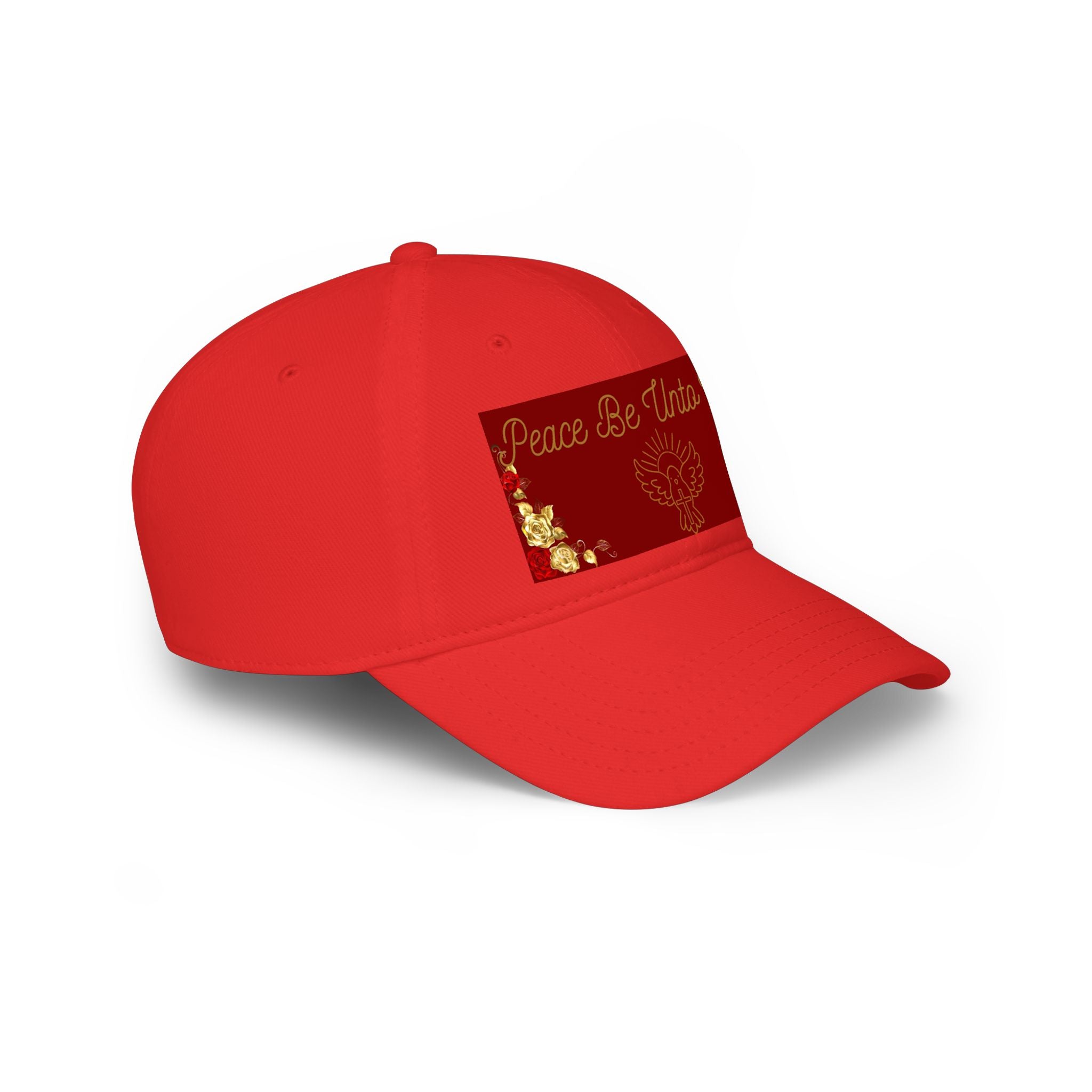 Peace Be Unto You Baseball Cap — Gold Dove Spiritual Prayer Hat