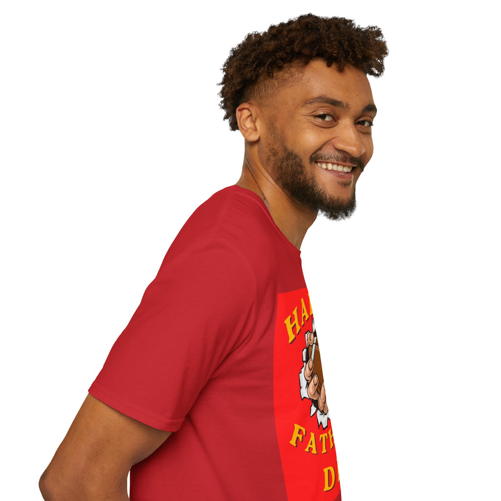 Father's Day Football T-Shirt — "Happy Father's Day" Graphic Tee