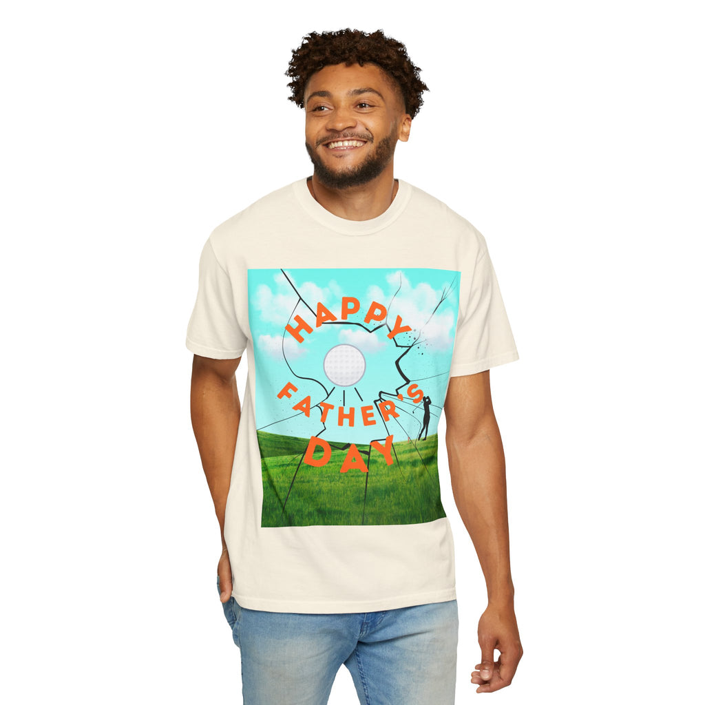 Father’s Day Golf T-Shirt — "Happy Father's Day" Golf Scene