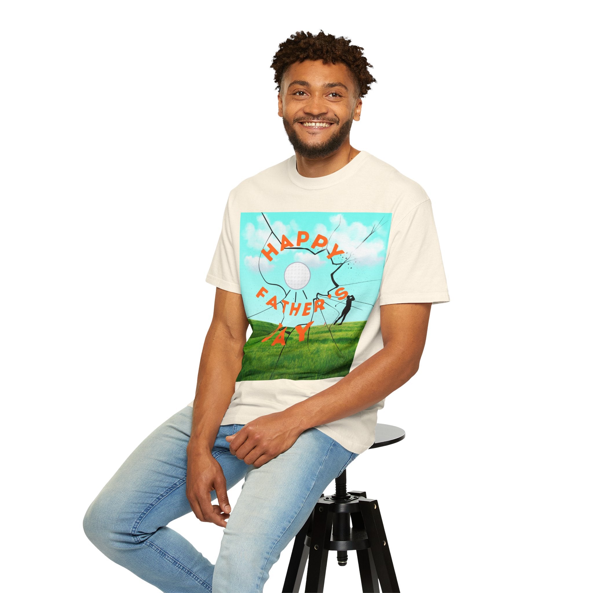 Father’s Day Golf T-Shirt — "Happy Father's Day" Golf Scene