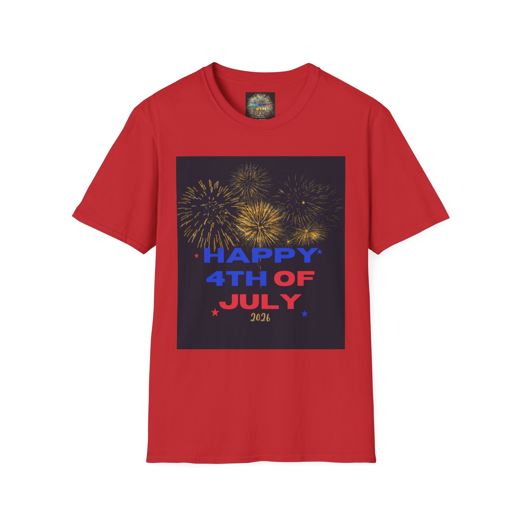 4th of July Fireworks T-Shirt — "Happy 4th of July" Patriotic Tee