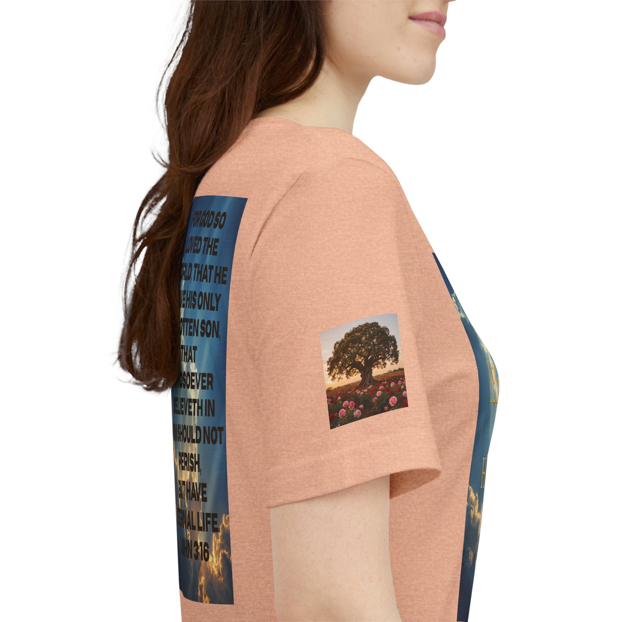 Christian Tee — 'John 3:16' Sunset Cloud Scripture T-Shirt
