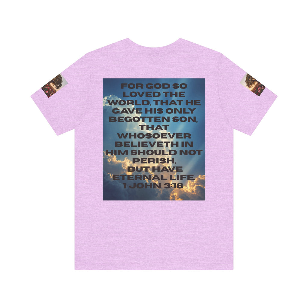 Christian Tee — 'John 3:16' Sunset Cloud Scripture T-Shirt