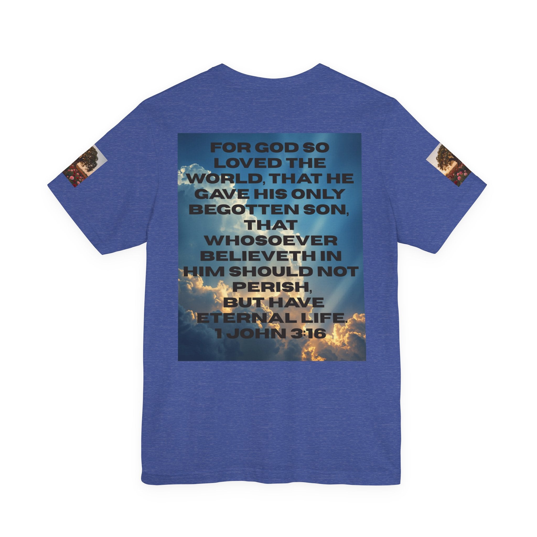 Christian Tee — 'John 3:16' Sunset Cloud Scripture T-Shirt