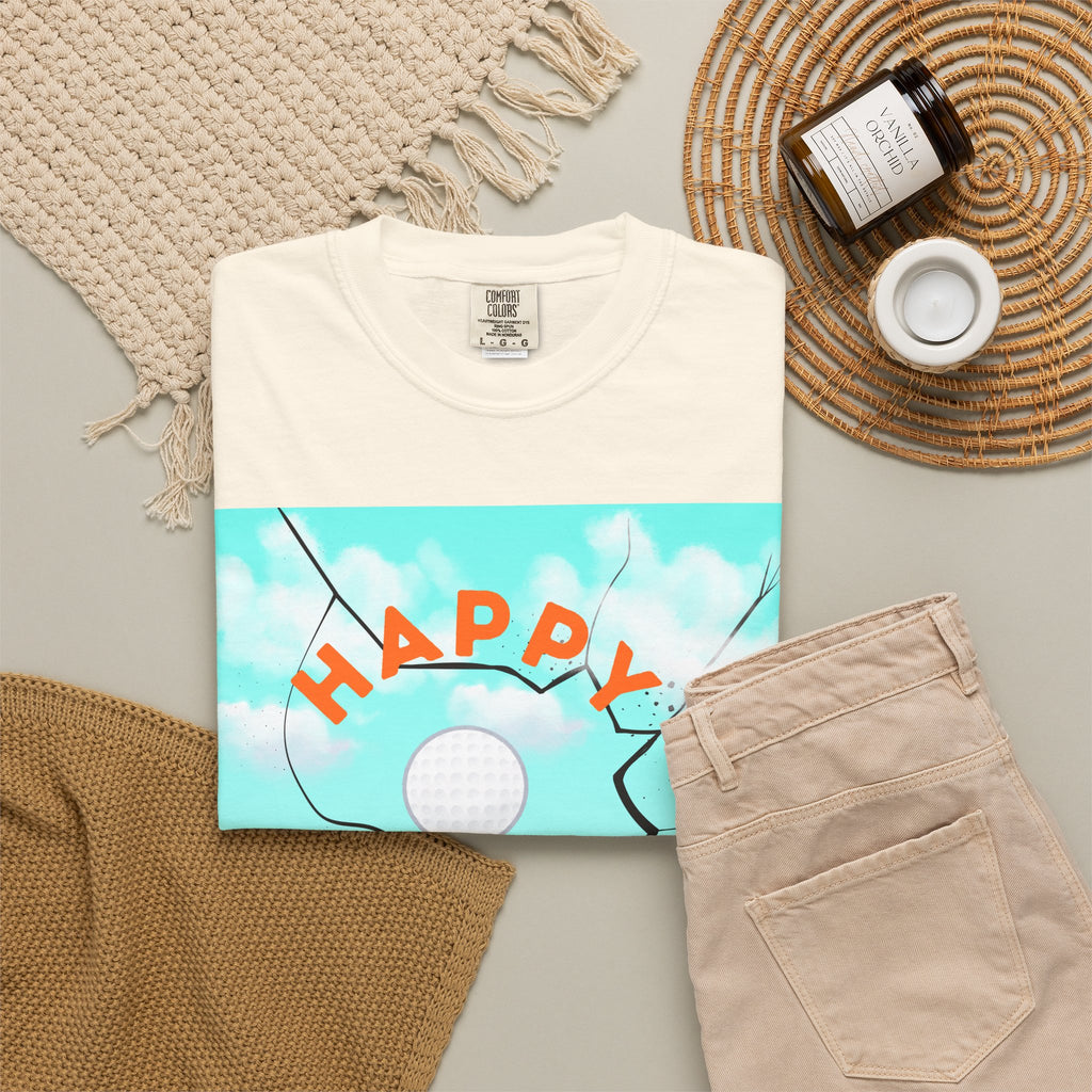 Father’s Day Golf T-Shirt — "Happy Father's Day" Golf Scene