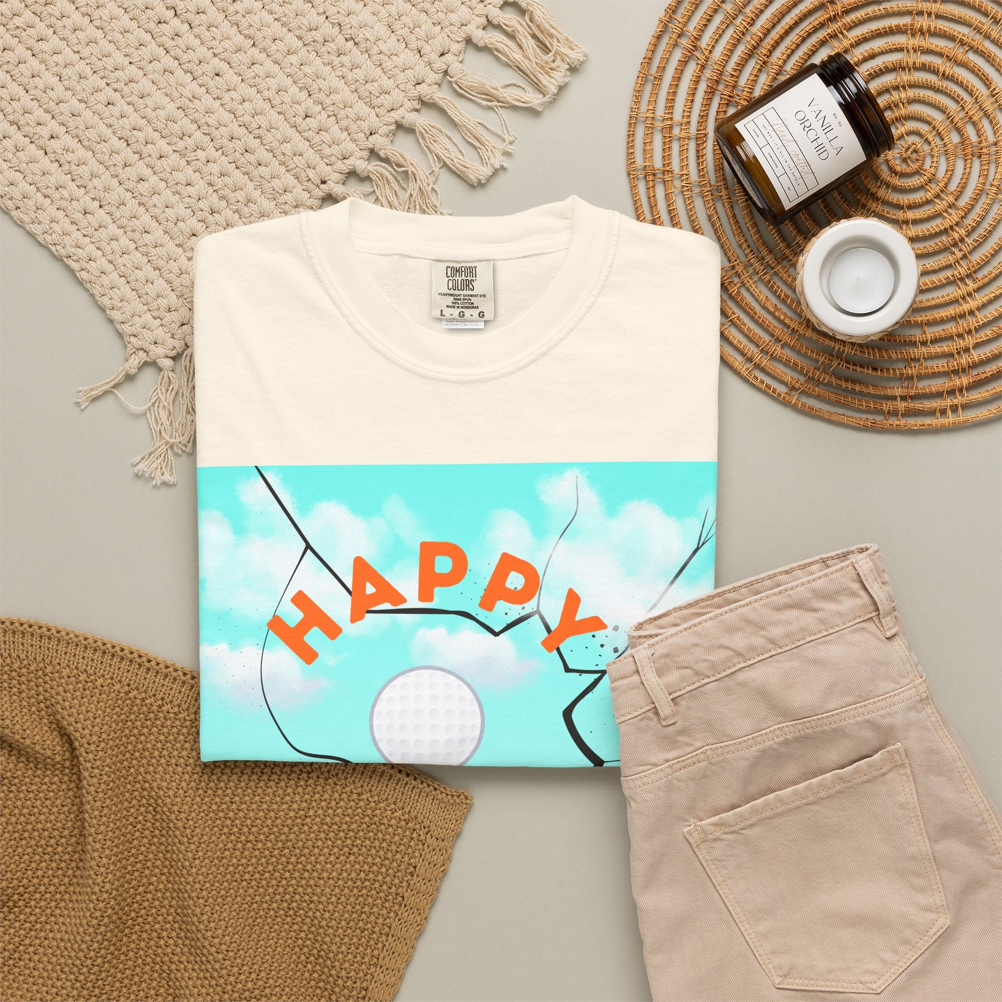 Father’s Day Golf T-Shirt — "Happy Father's Day" Golf Scene