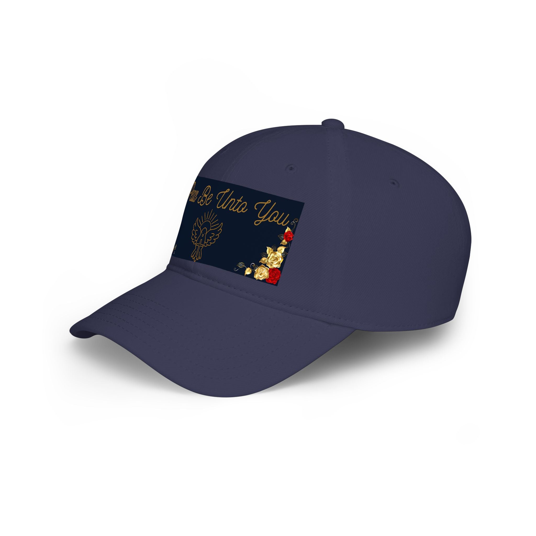 Peace Be Unto You Baseball Cap — Gold Dove Spiritual Prayer Hat