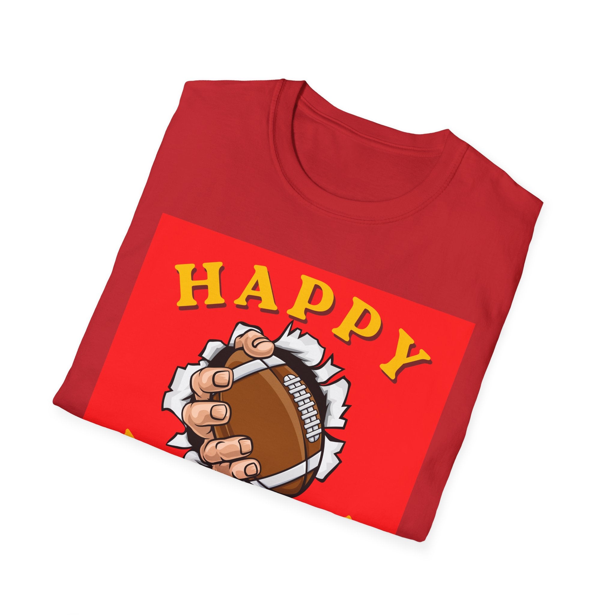 Father's Day Football T-Shirt — "Happy Father's Day" Graphic Tee