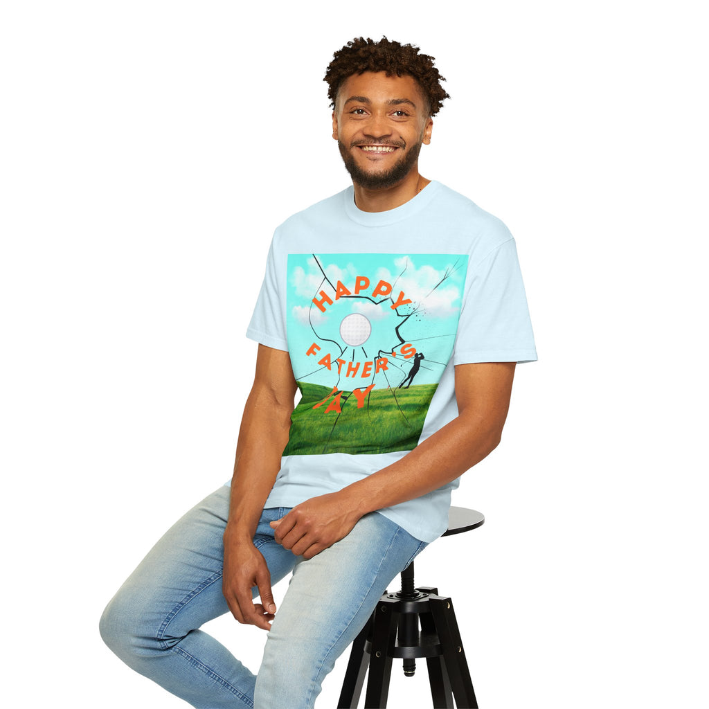 Father’s Day Golf T-Shirt — "Happy Father's Day" Golf Scene