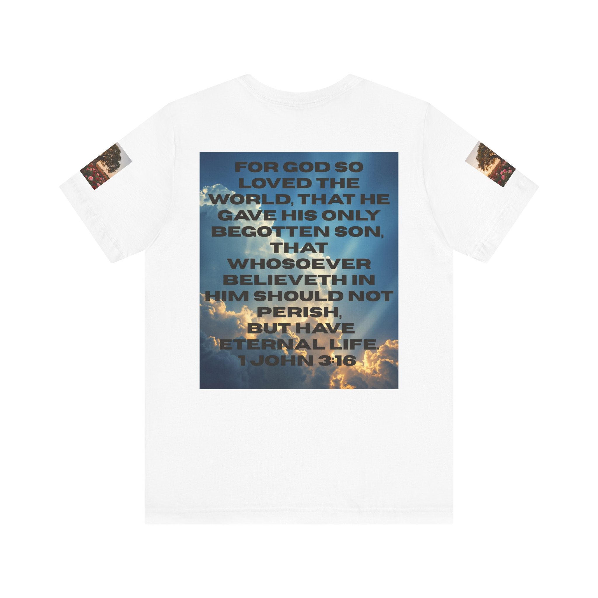 Christian Tee — 'John 3:16' Sunset Cloud Scripture T-Shirt