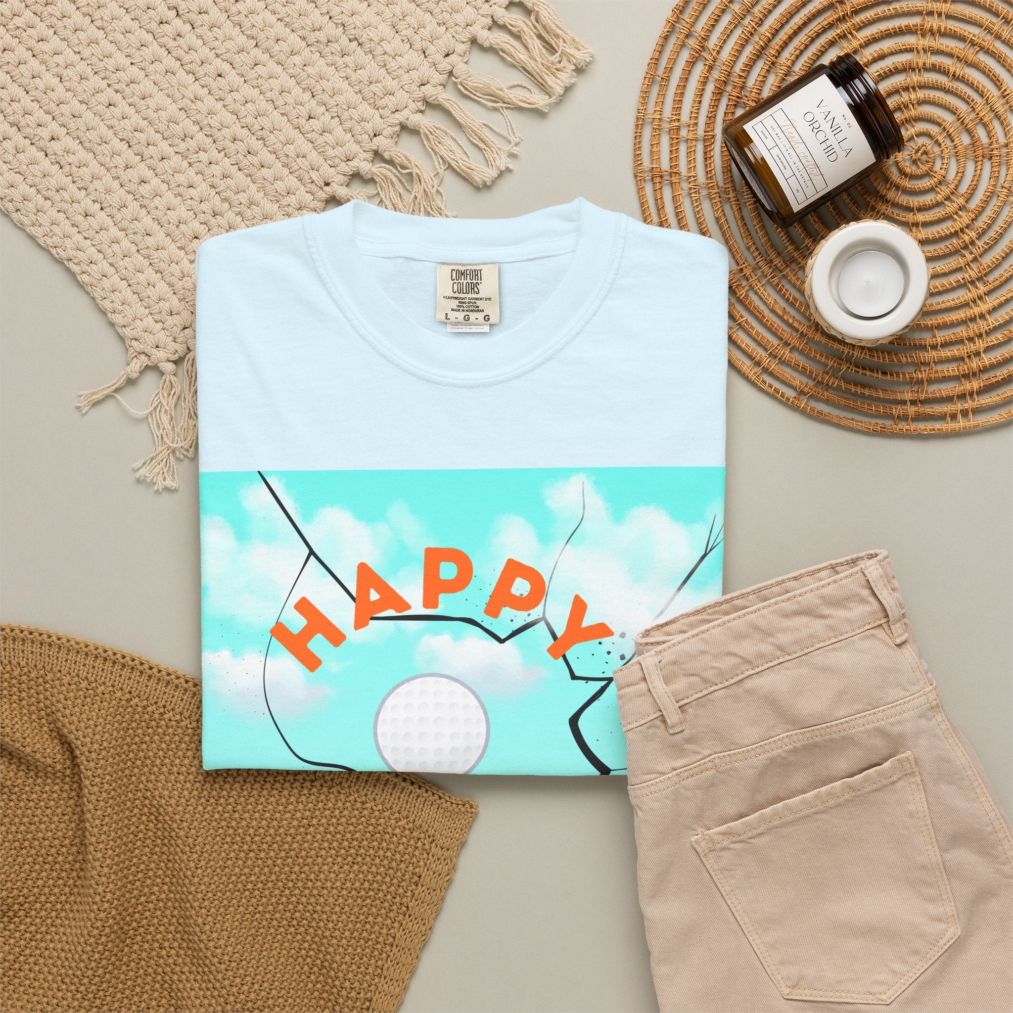 Father’s Day Golf T-Shirt — "Happy Father's Day" Golf Scene