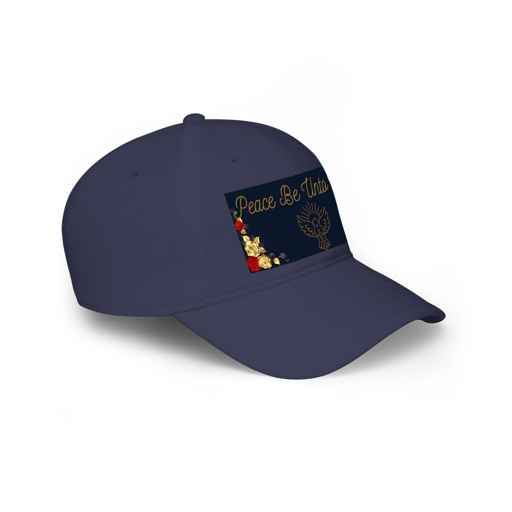 Peace Be Unto You Baseball Cap — Gold Dove Spiritual Prayer Hat