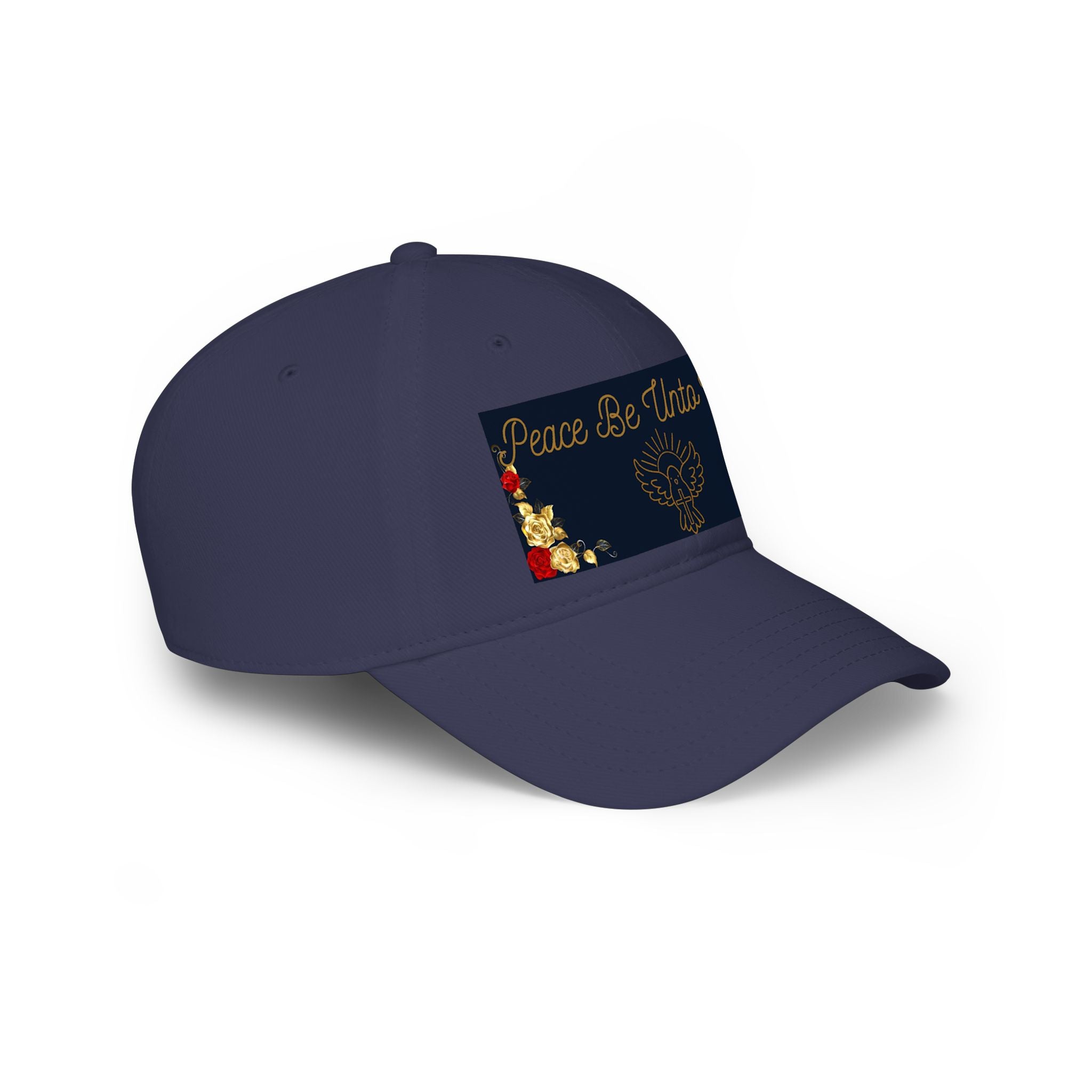 Peace Be Unto You Baseball Cap — Gold Dove Spiritual Prayer Hat