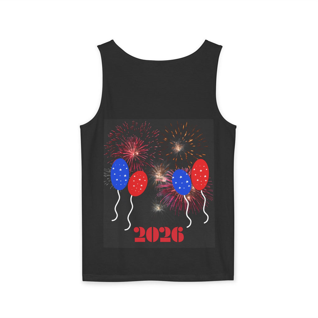 4th of July Tank Top — Patriotic Happy 4th Fireworks & Balloons Tank