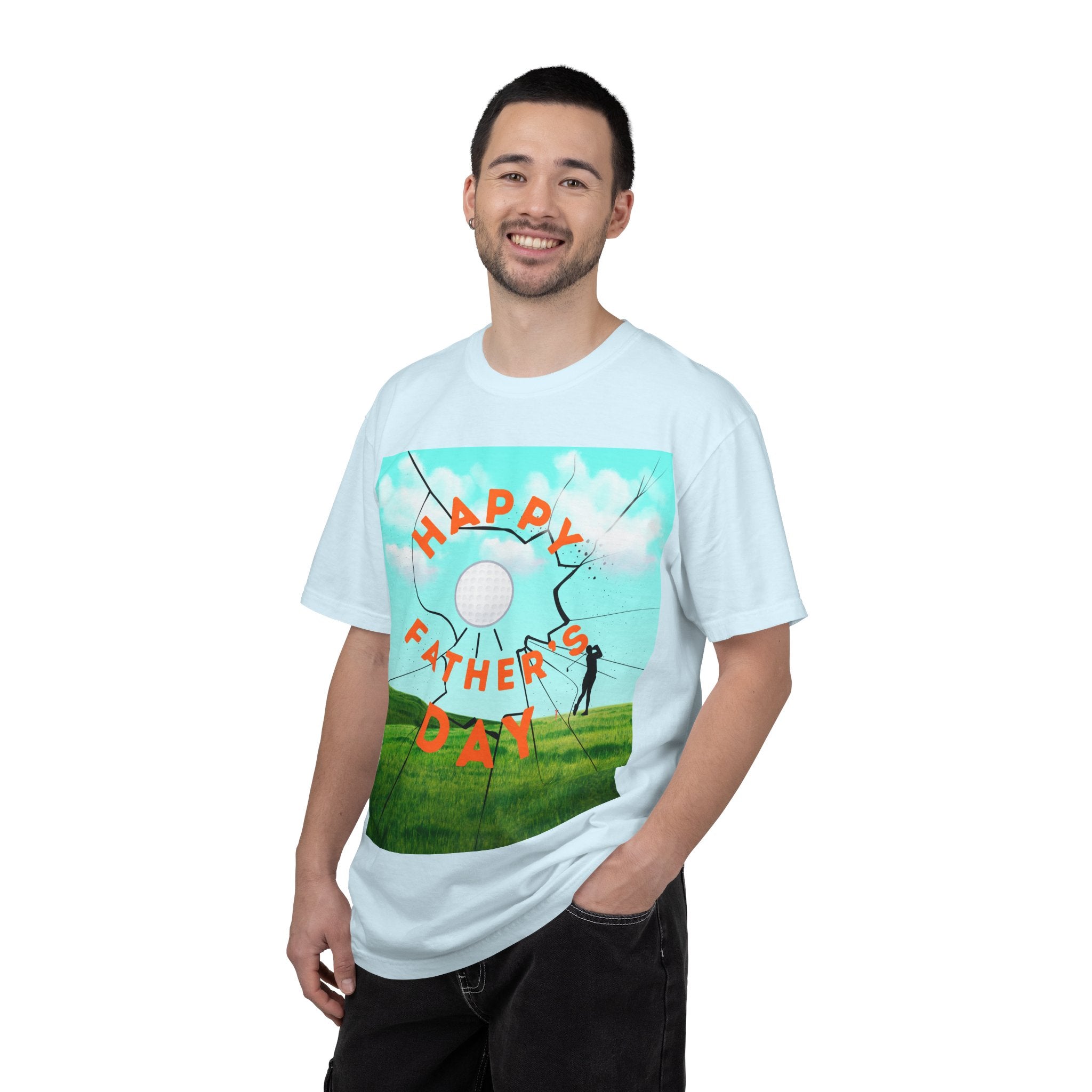 Father’s Day Golf T-Shirt — "Happy Father's Day" Golf Scene
