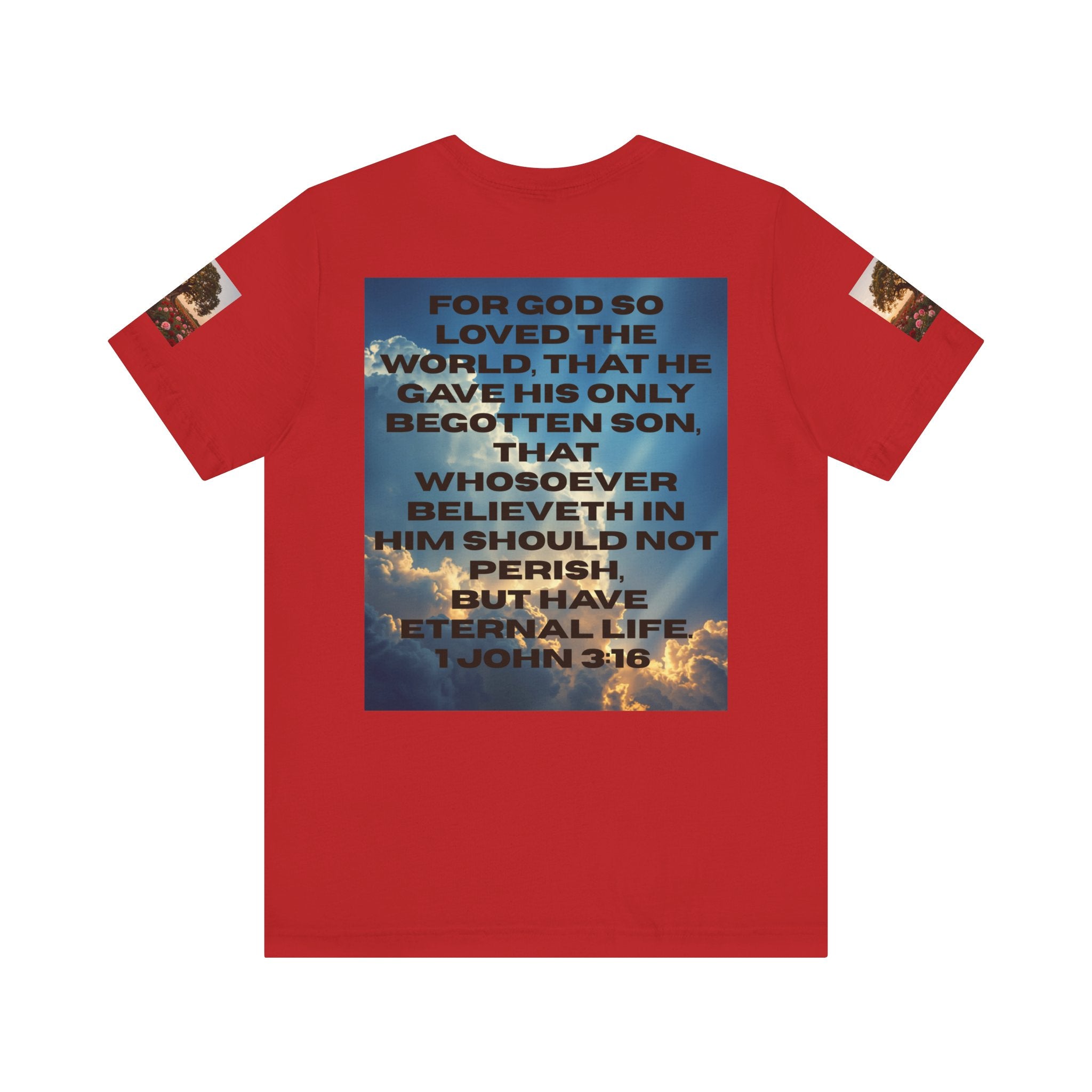 Christian Tee — 'John 3:16' Sunset Cloud Scripture T-Shirt