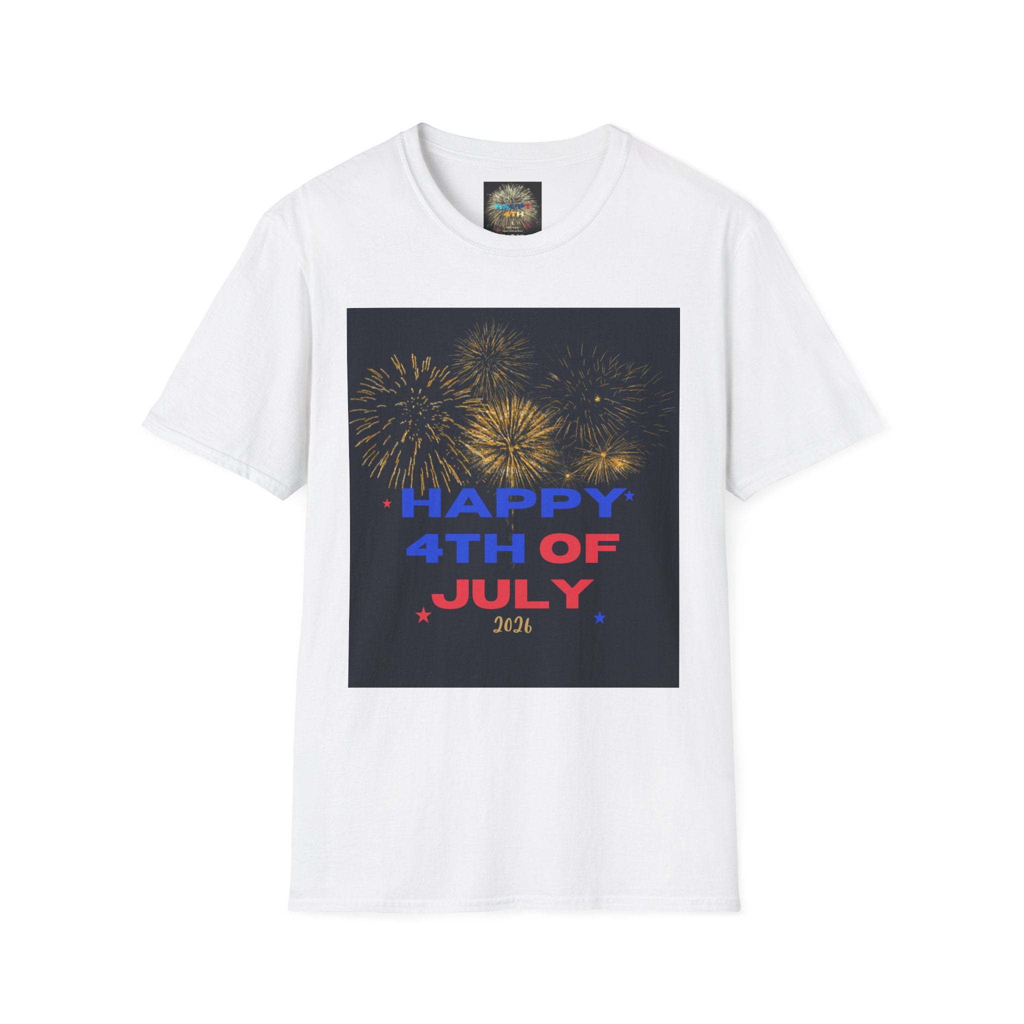 4th of July Fireworks T-Shirt — "Happy 4th of July" Patriotic Tee
