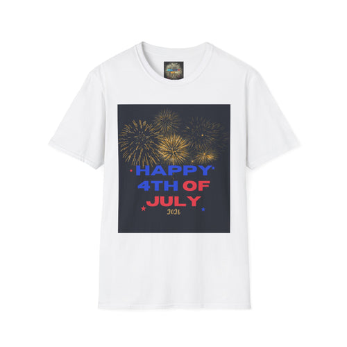 4th of July Fireworks T-Shirt — "Happy 4th of July" Patriotic Tee