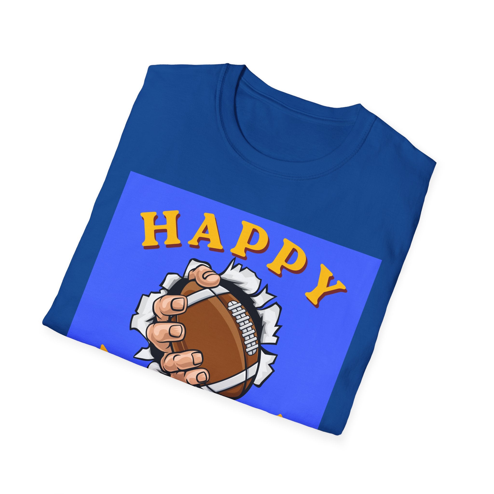Father's Day Football T-Shirt — "Happy Father's Day" Graphic Tee