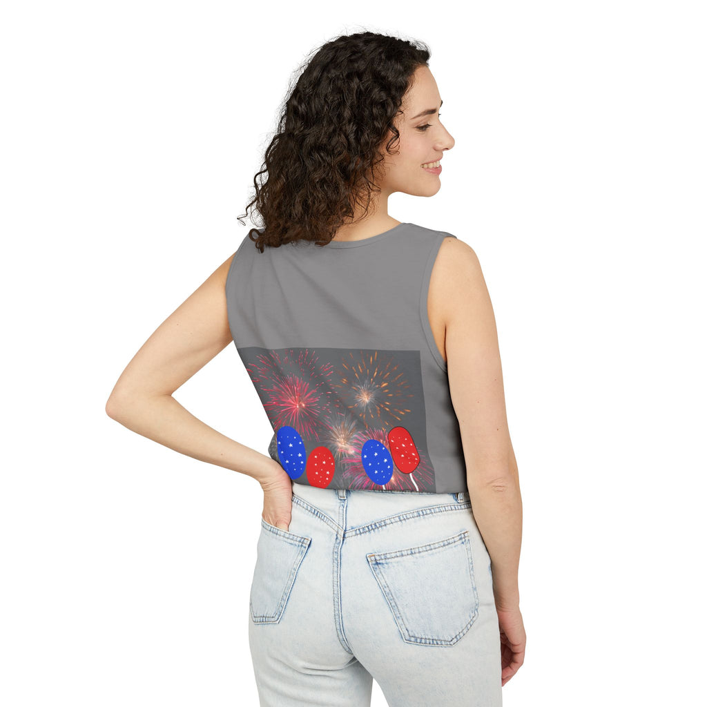 4th of July Tank Top — Patriotic Happy 4th Fireworks & Balloons Tank