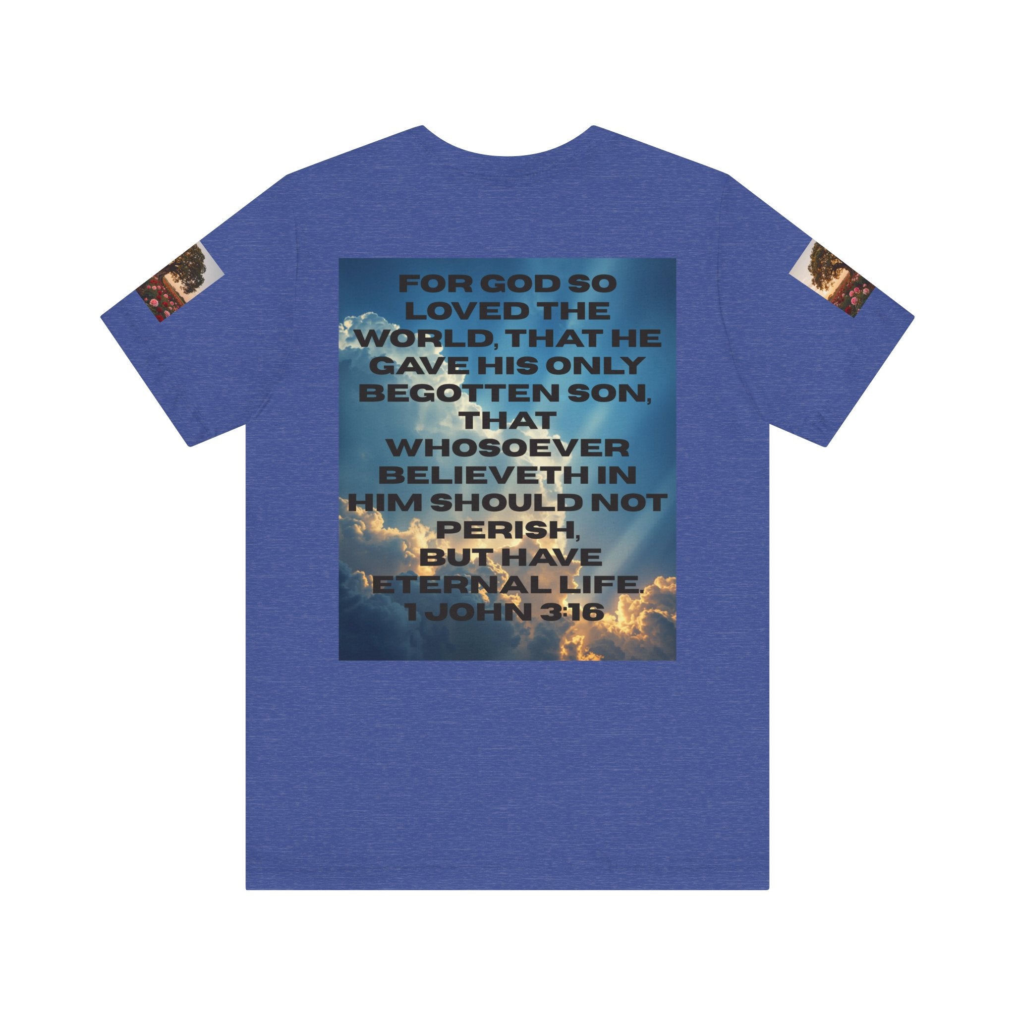 Christian Tee — 'John 3:16' Sunset Cloud Scripture T-Shirt