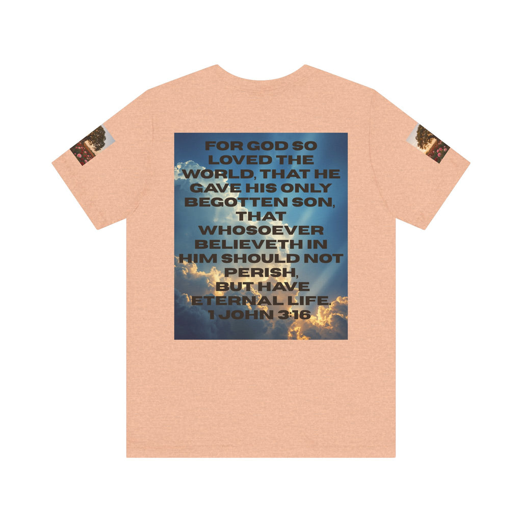 Christian Tee — 'John 3:16' Sunset Cloud Scripture T-Shirt