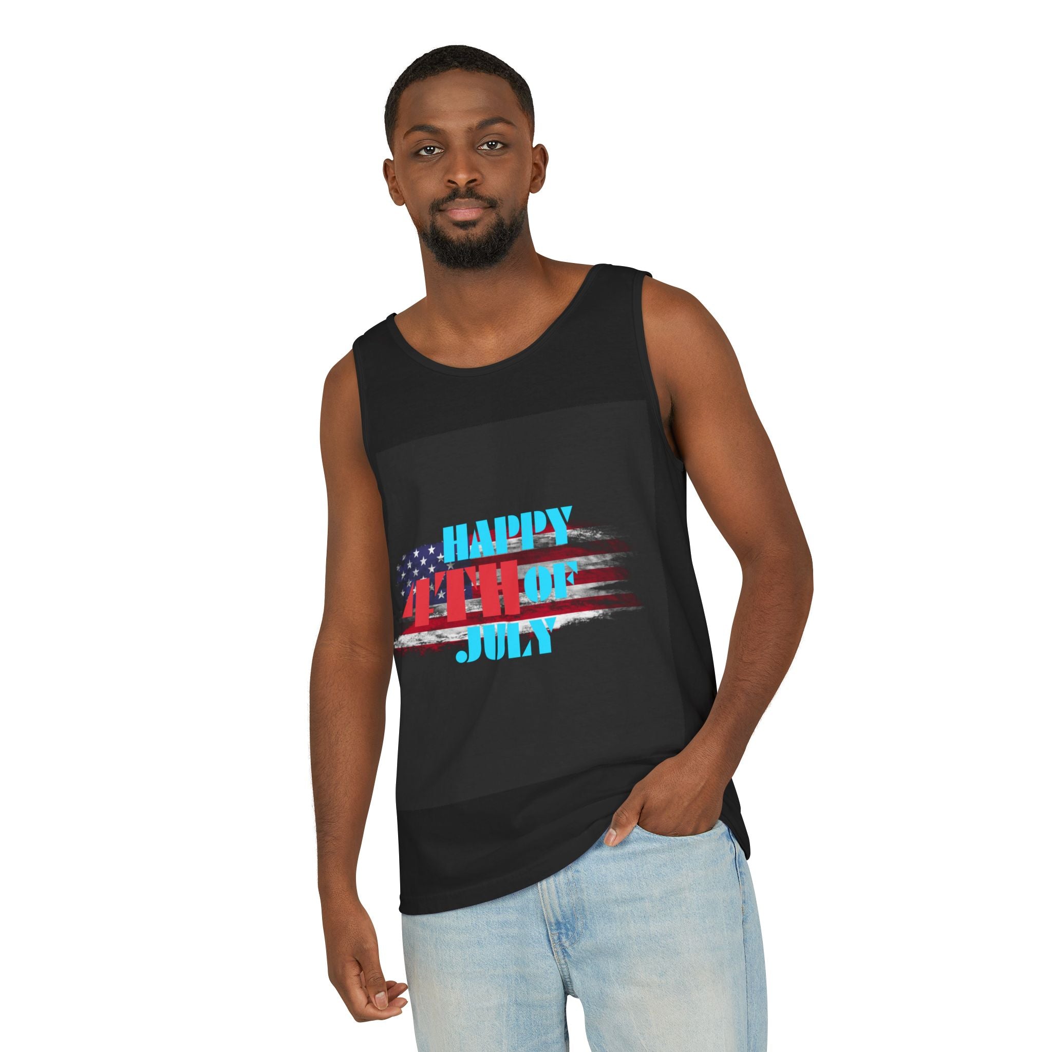 4th of July Tank Top — Patriotic Happy 4th Fireworks & Balloons Tank