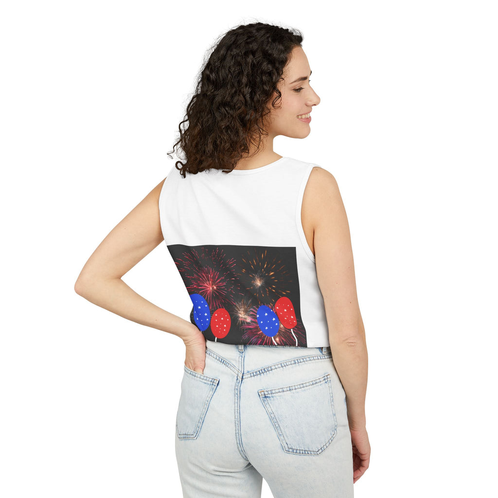 4th of July Tank Top — Patriotic Happy 4th Fireworks & Balloons Tank