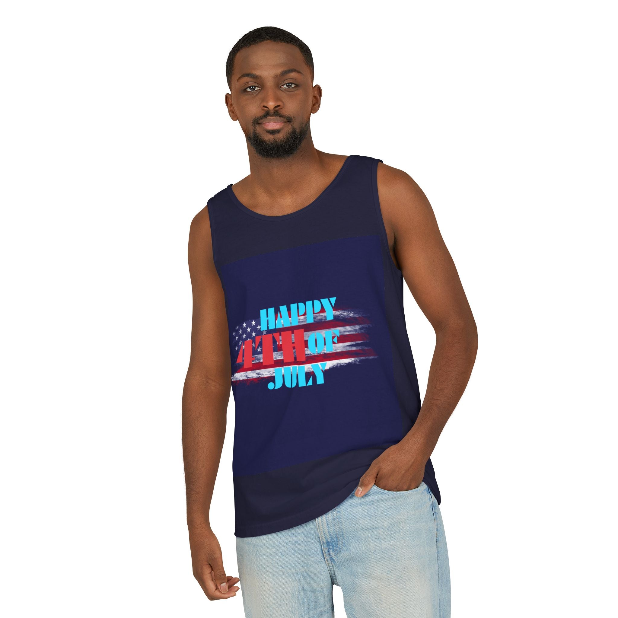 4th of July Tank Top — Patriotic Happy 4th Fireworks & Balloons Tank