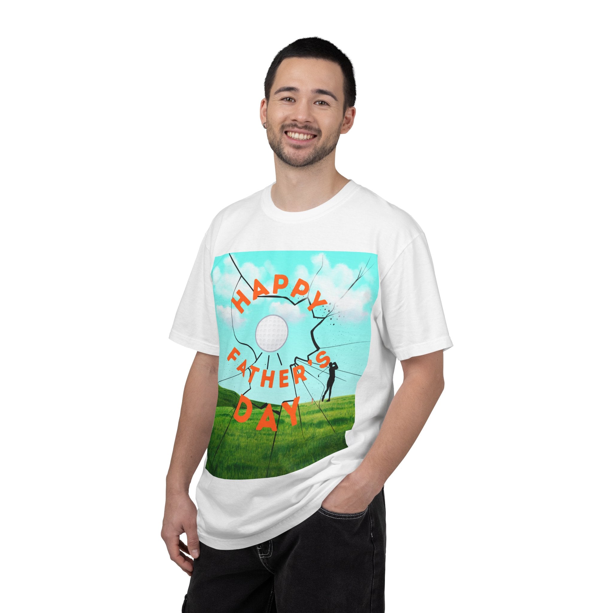 Father’s Day Golf T-Shirt — "Happy Father's Day" Golf Scene