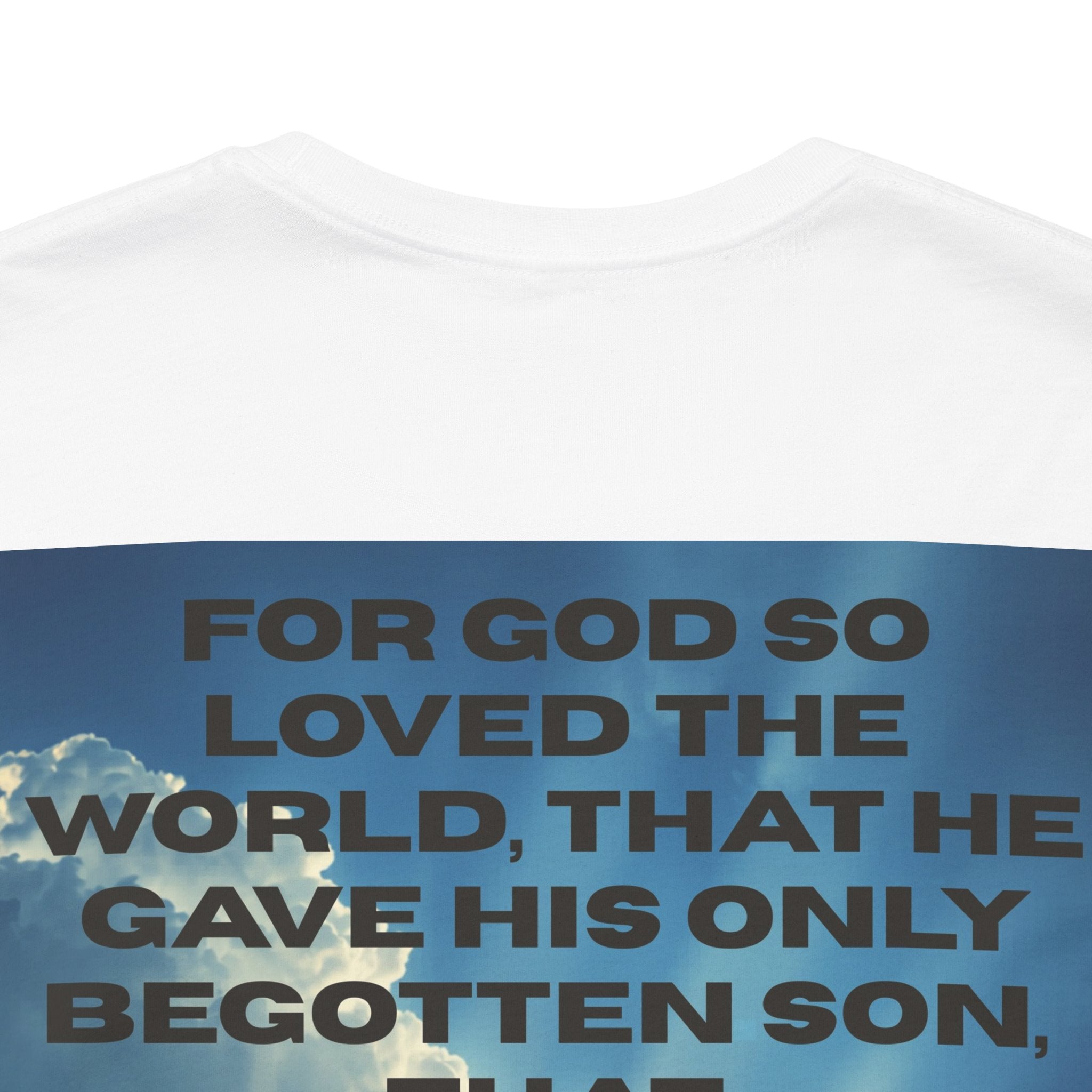 Christian Tee — 'John 3:16' Sunset Cloud Scripture T-Shirt