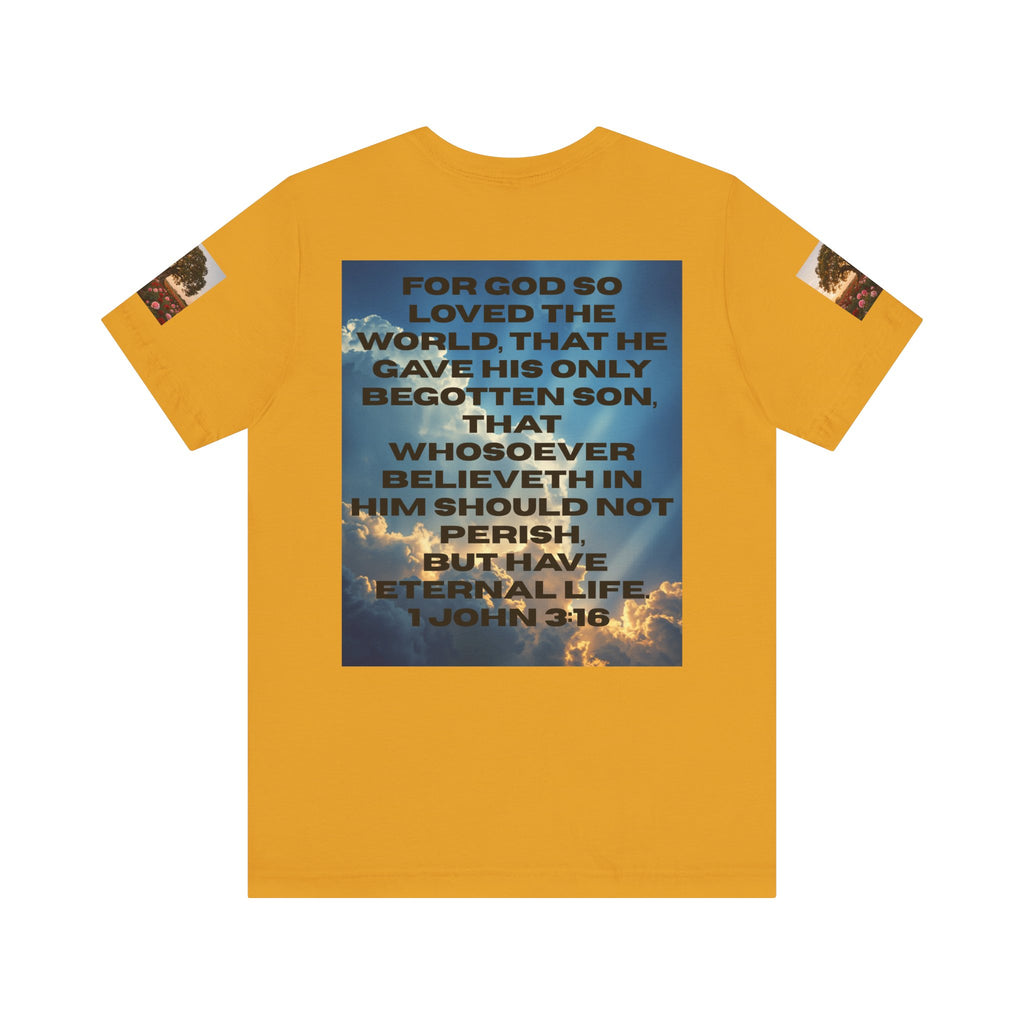Christian Tee — 'John 3:16' Sunset Cloud Scripture T-Shirt