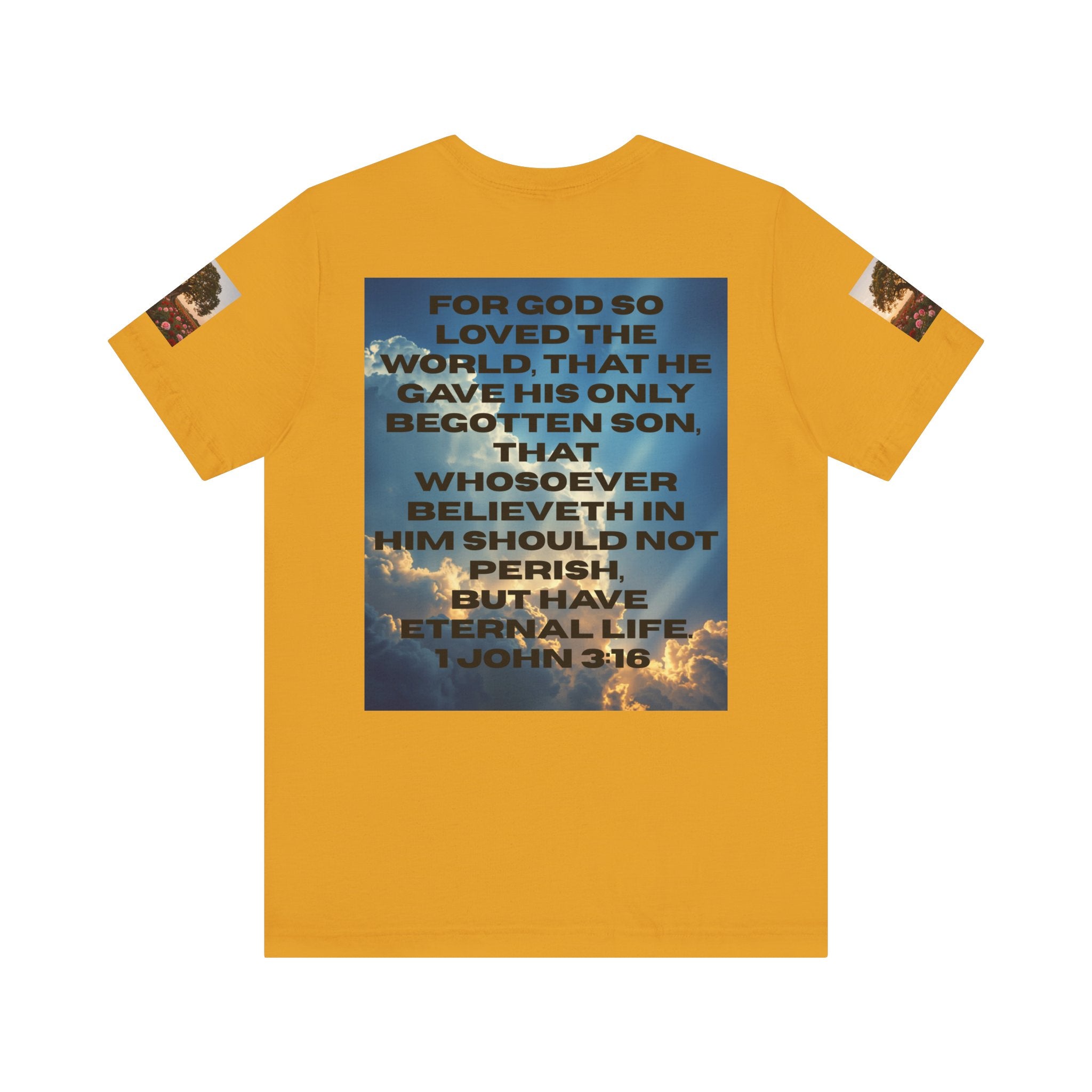Christian Tee — 'John 3:16' Sunset Cloud Scripture T-Shirt