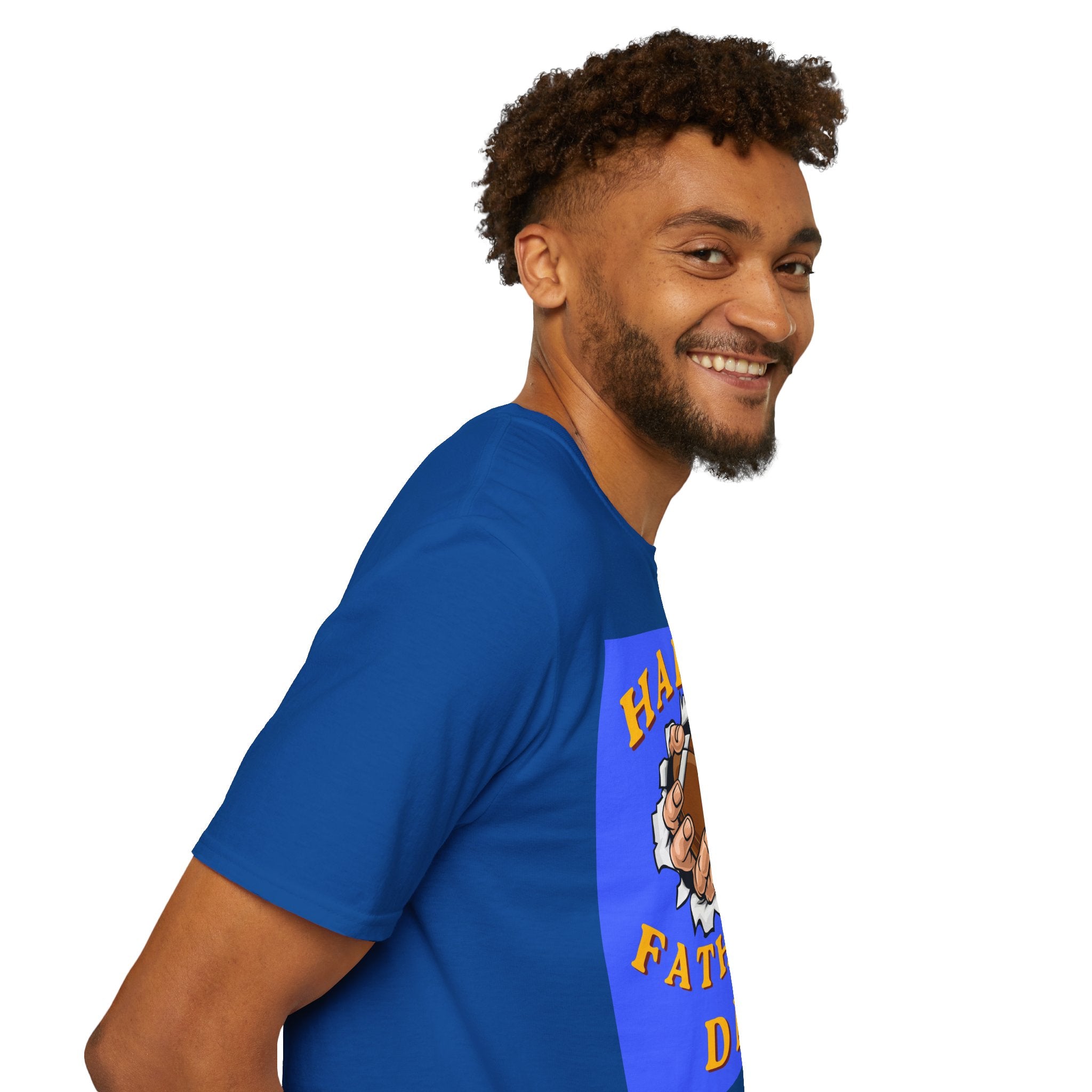 Father's Day Football T-Shirt — "Happy Father's Day" Graphic Tee