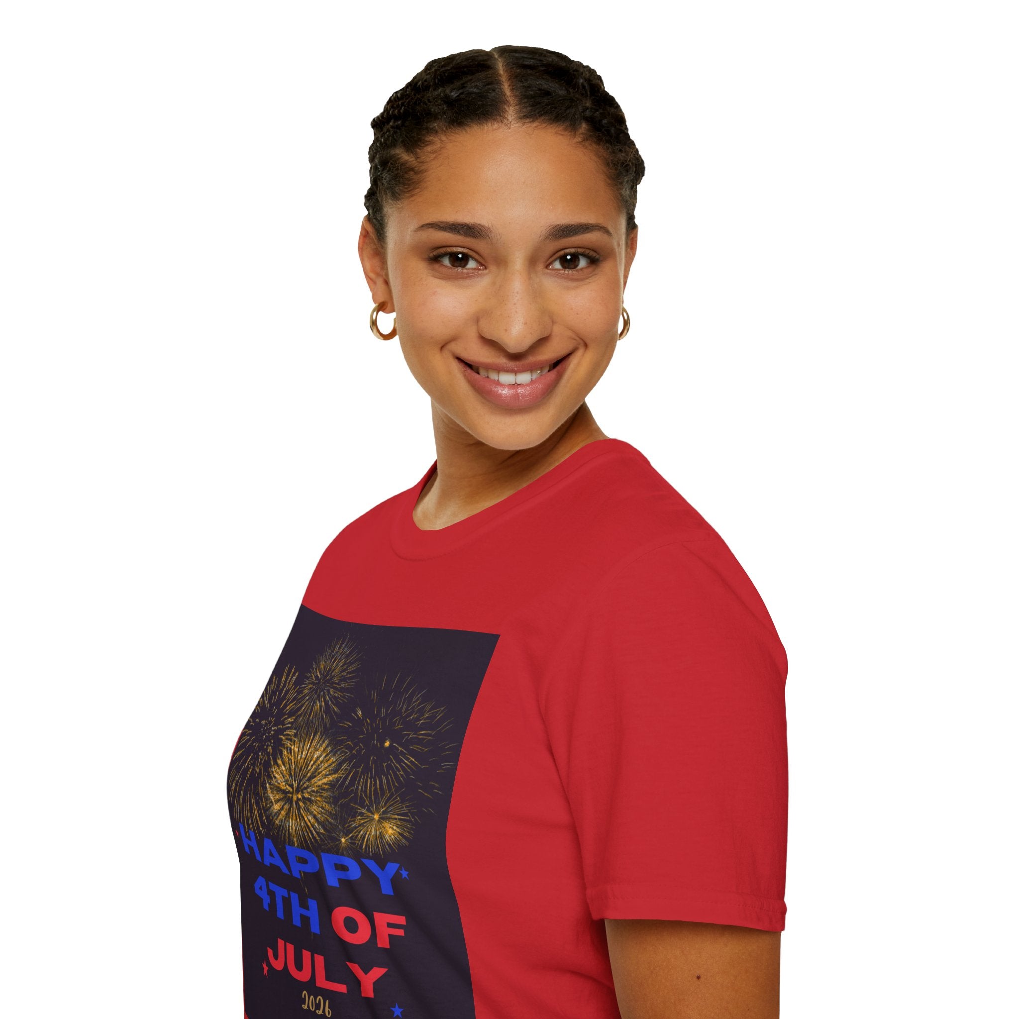 4th of July Fireworks T-Shirt — "Happy 4th of July" Patriotic Tee