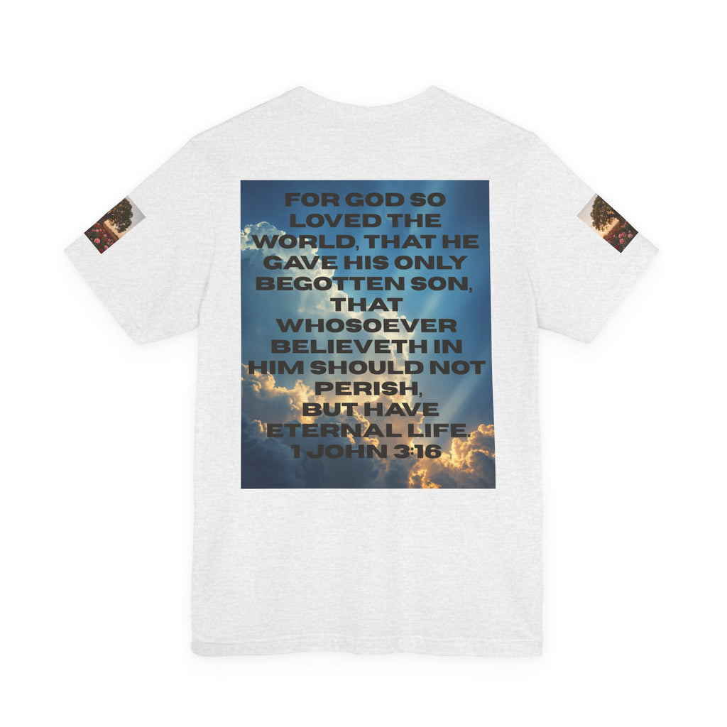 Christian Tee — 'John 3:16' Sunset Cloud Scripture T-Shirt