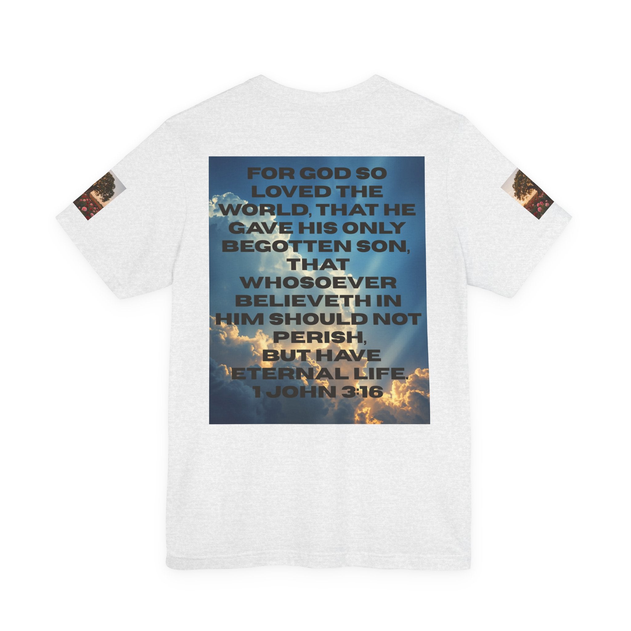 Christian Tee — 'John 3:16' Sunset Cloud Scripture T-Shirt
