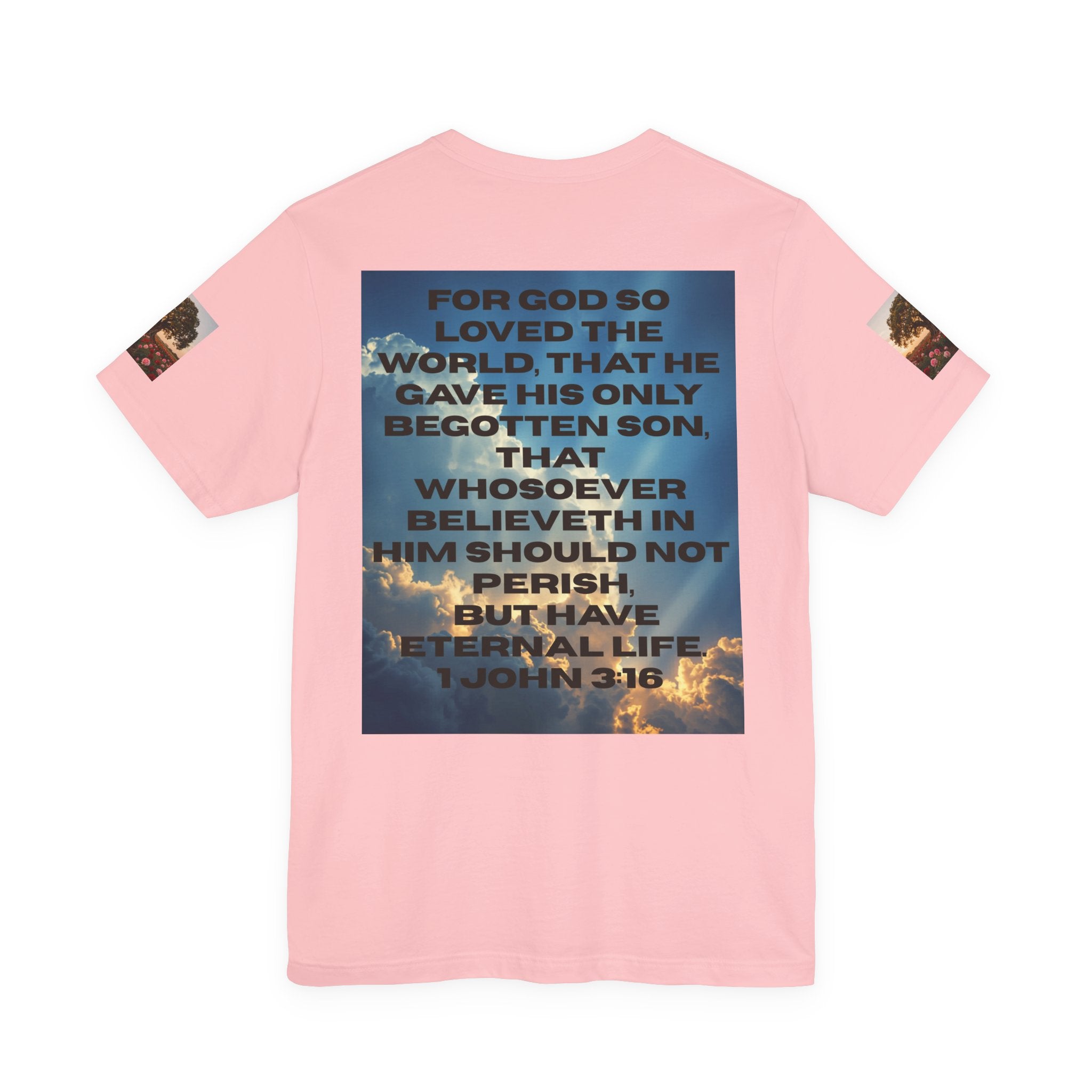 Christian Tee — 'John 3:16' Sunset Cloud Scripture T-Shirt