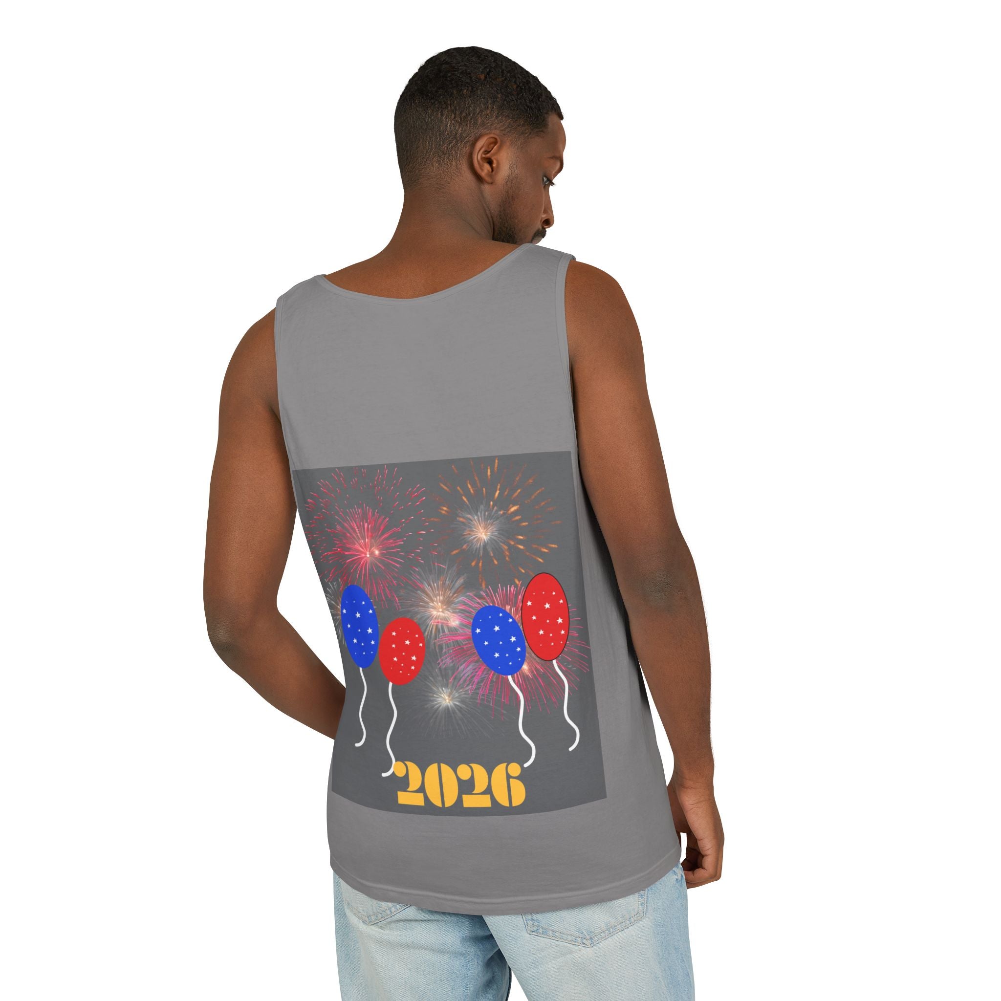 4th of July Tank Top — Patriotic Happy 4th Fireworks & Balloons Tank