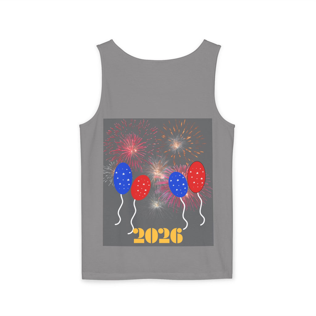 4th of July Tank Top — Patriotic Happy 4th Fireworks & Balloons Tank
