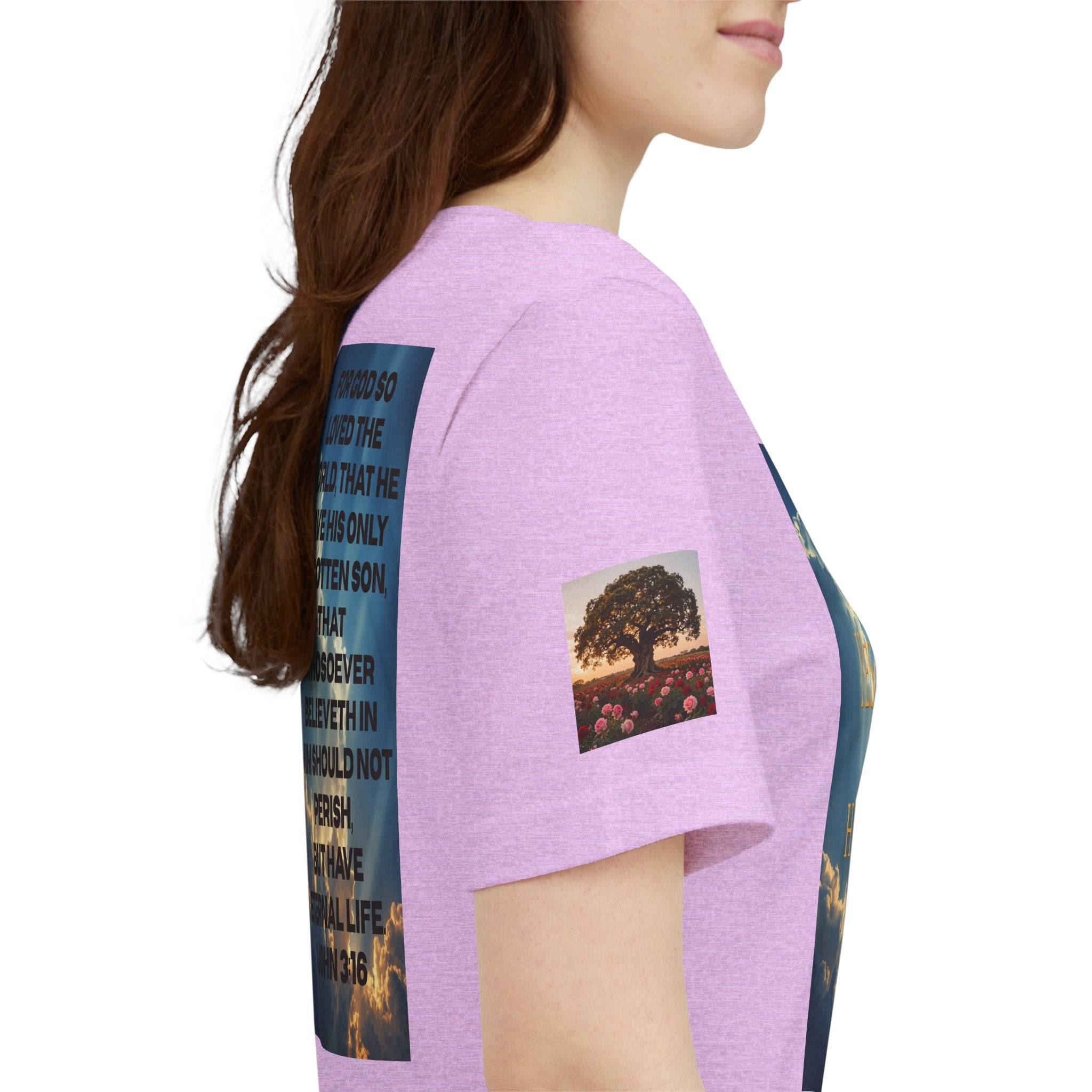 Christian Tee — 'John 3:16' Sunset Cloud Scripture T-Shirt