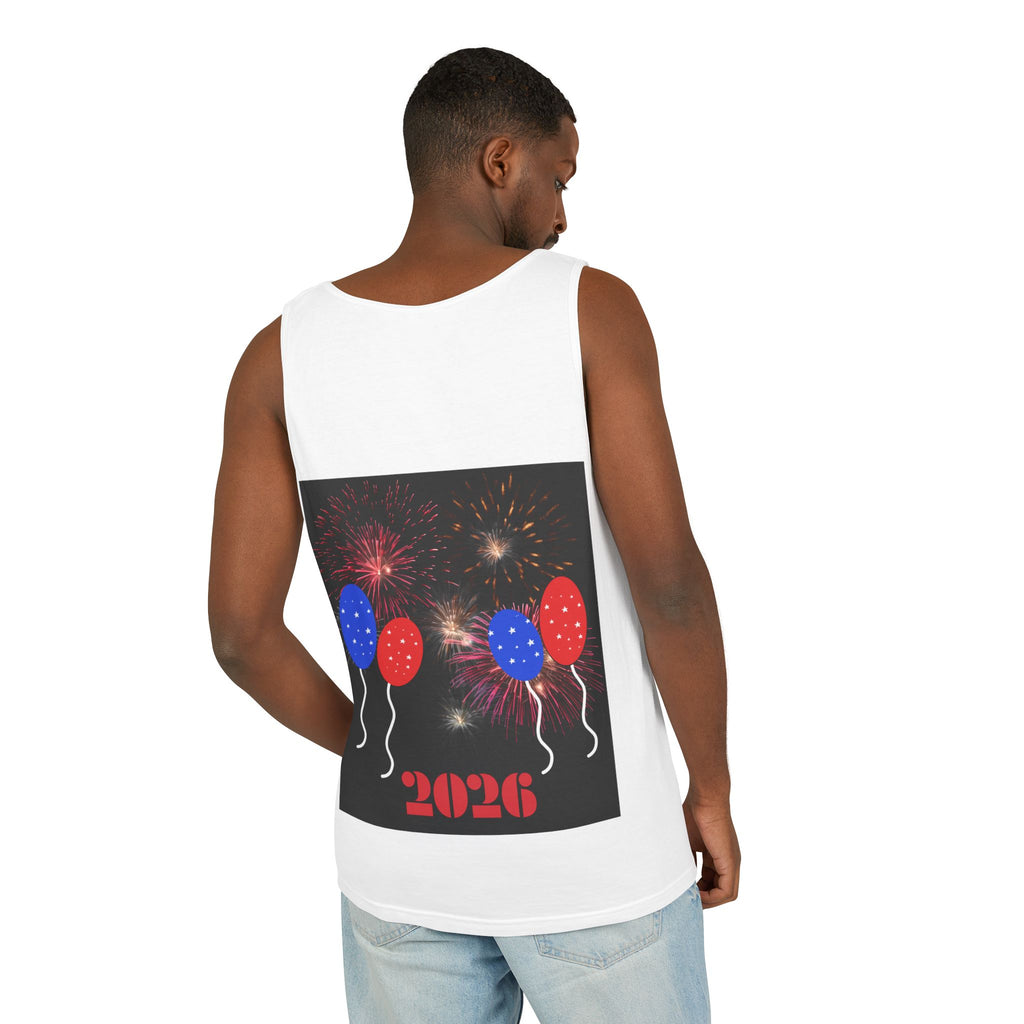 4th of July Tank Top — Patriotic Happy 4th Fireworks & Balloons Tank
