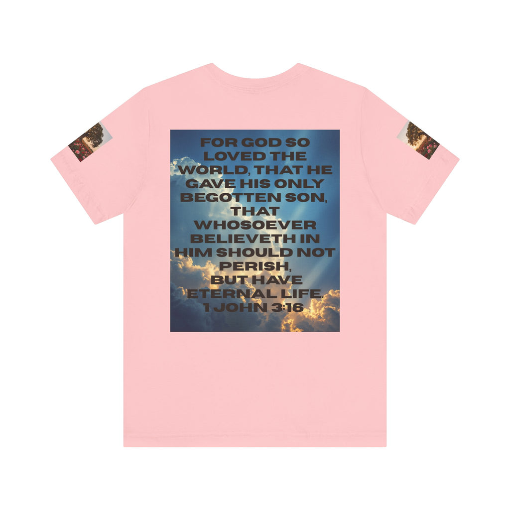 Christian Tee — 'John 3:16' Sunset Cloud Scripture T-Shirt