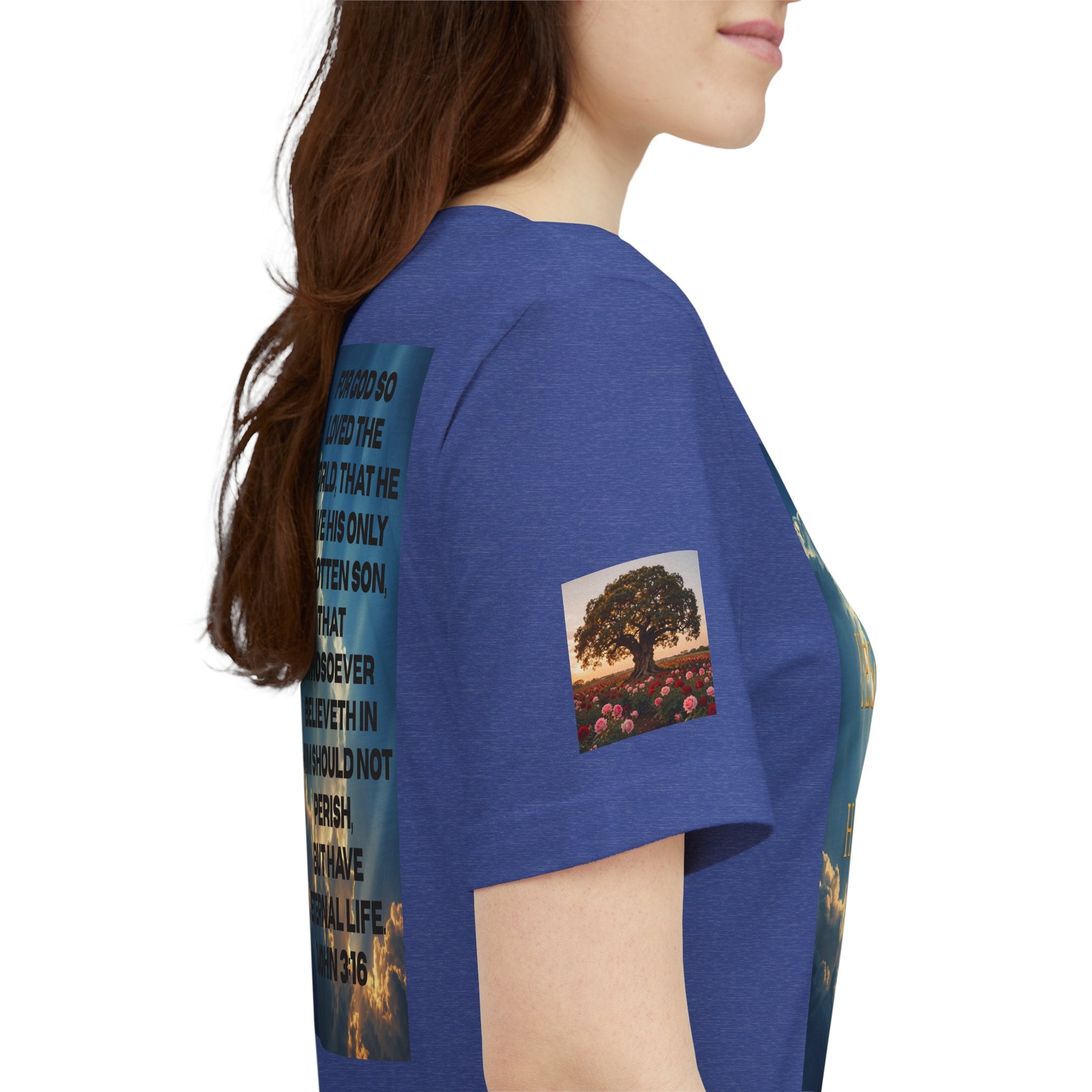 Christian Tee — 'John 3:16' Sunset Cloud Scripture T-Shirt