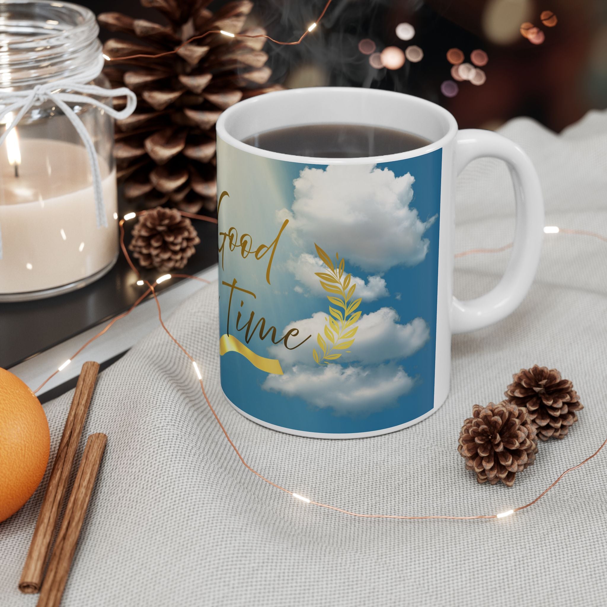Ceramic Mug - "God Is Good All The Time" Inspirational Coffee Mug (11oz/15oz)