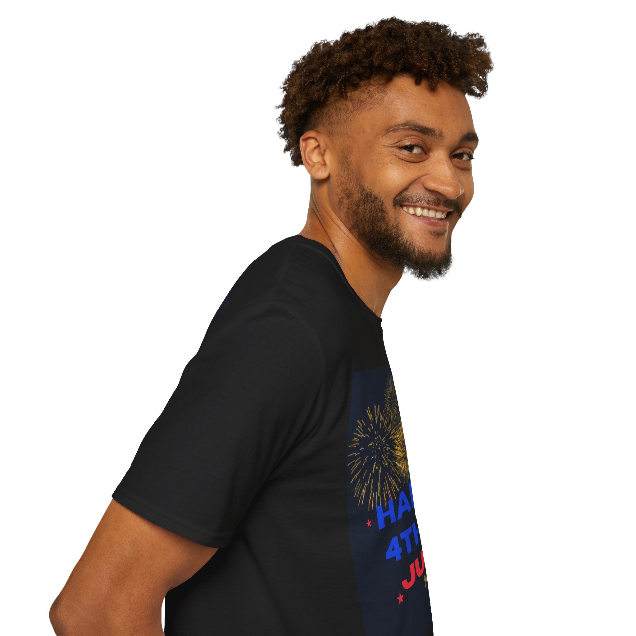 4th of July Fireworks T-Shirt — "Happy 4th of July" Patriotic Tee